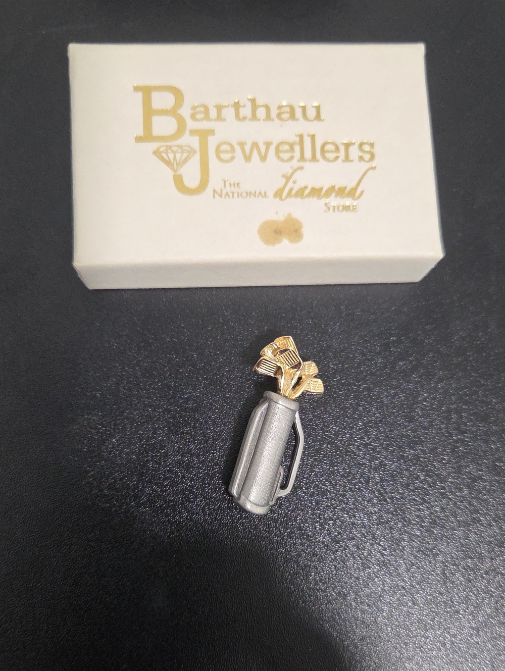 Gold & Silver Golf Bag Brooch
